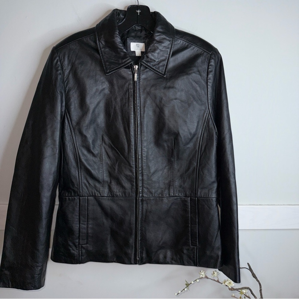 Apt. 9 Women's Classic Black Leather Jacket